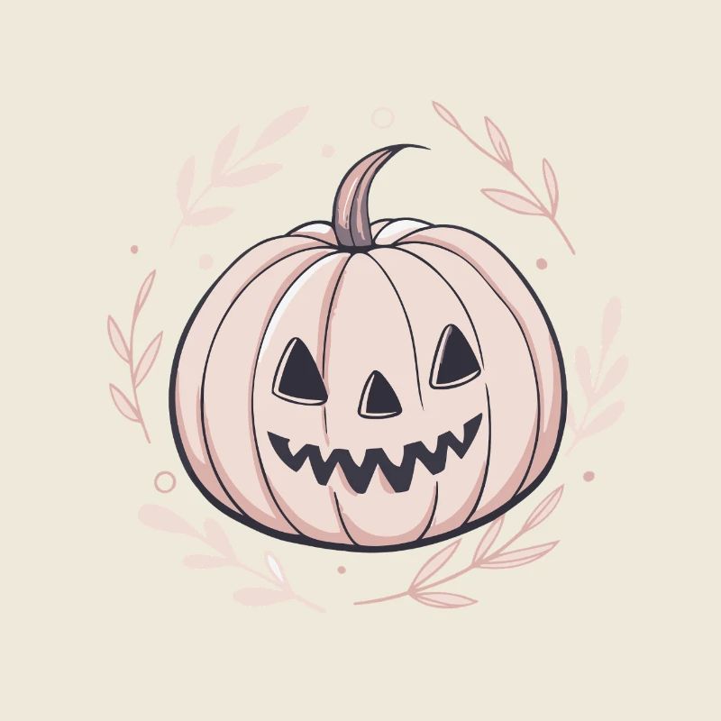 Pink Pumpkin Halloween Delicate