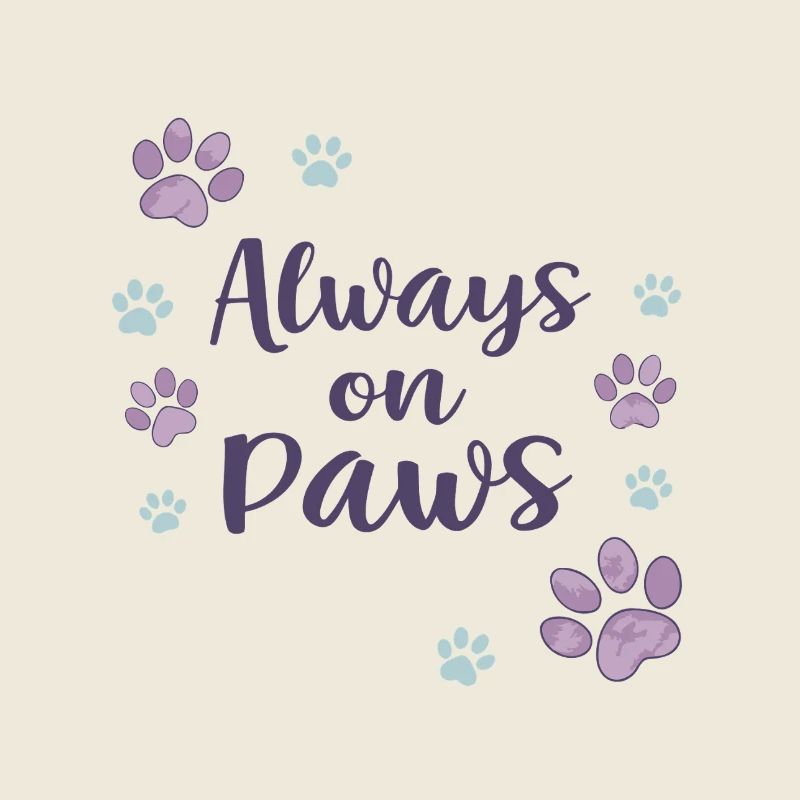 Always on Paws Empreintes violet