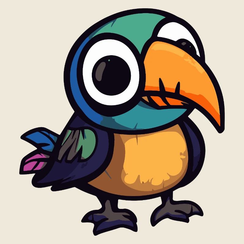 Toucan oiseau Halloween Zombie
