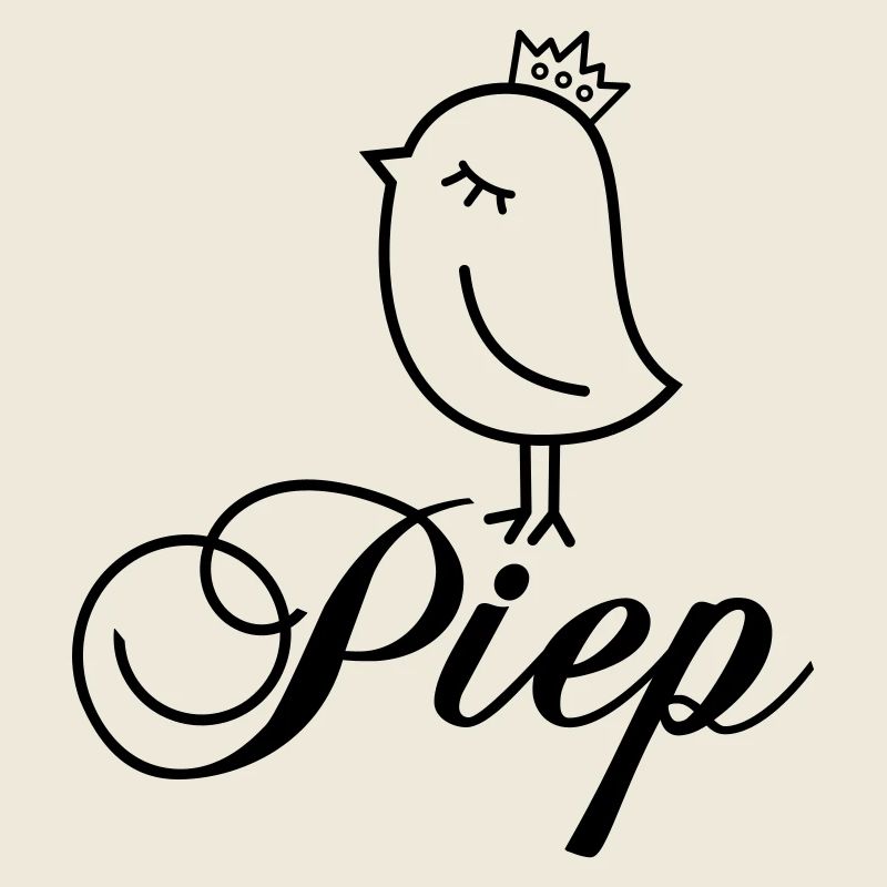 Moineau Bip avec couronne – Bip Oiseau Dessin animé