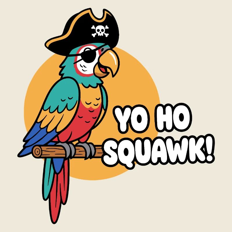 Bunter Papageienpirat Squawk