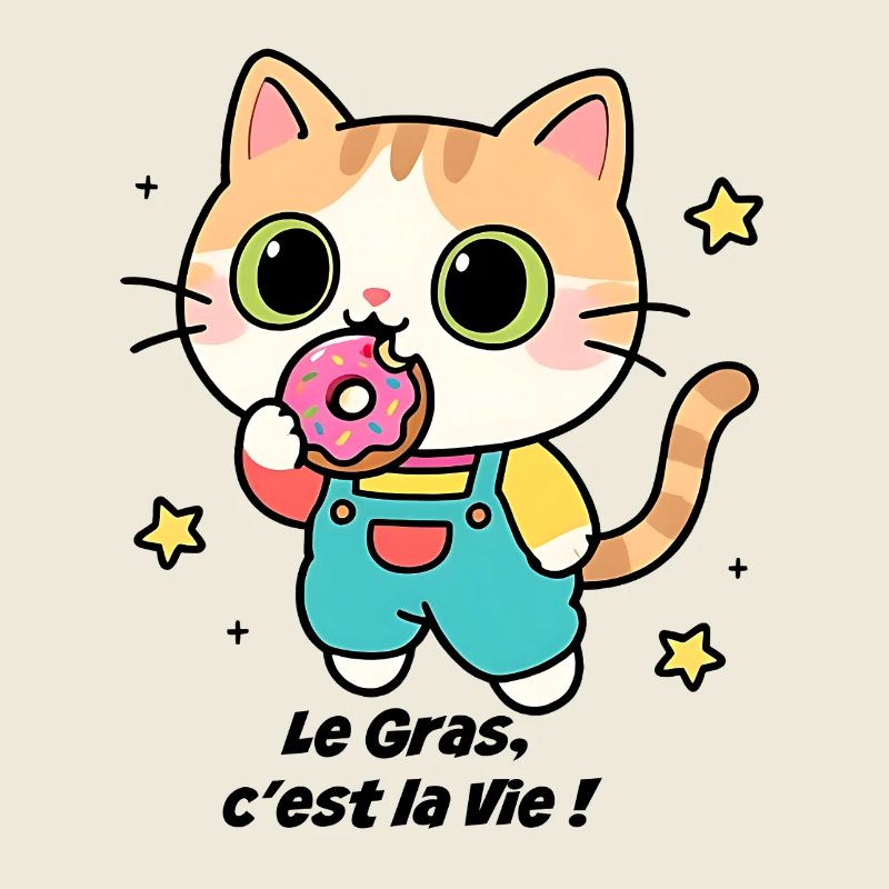 Chaton gourmand donuts, le Gras, c'est la Vie !