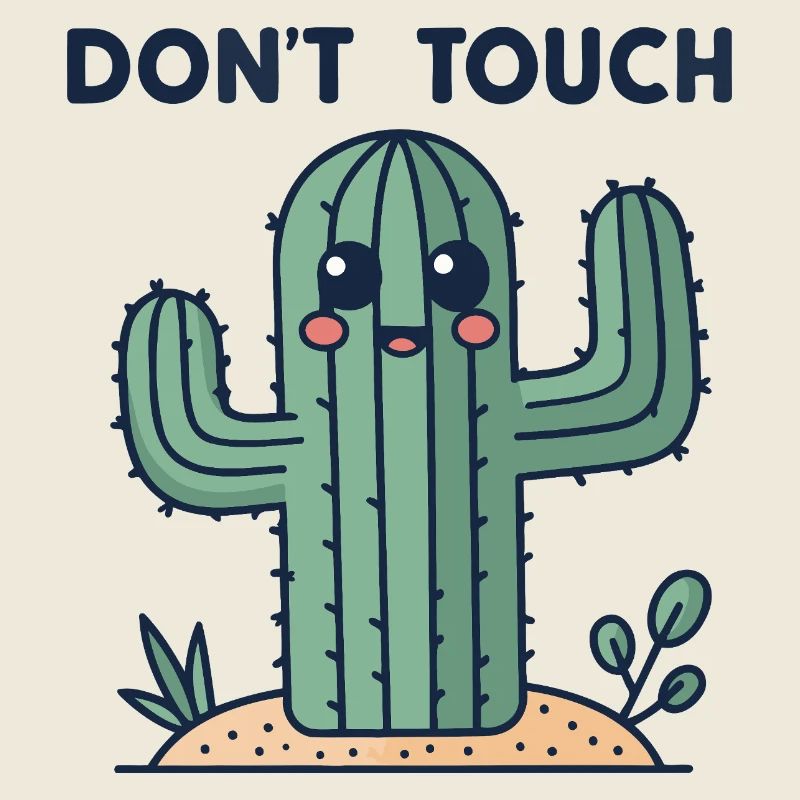 Cactus mignon: interdiction toucher