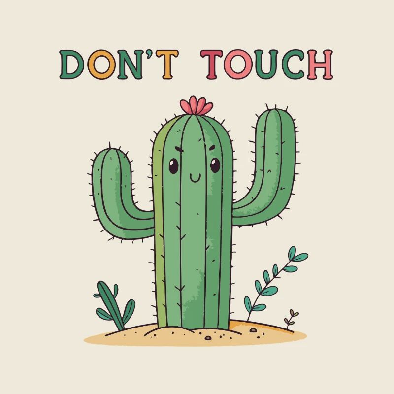 Funny Cactus Don't Touch