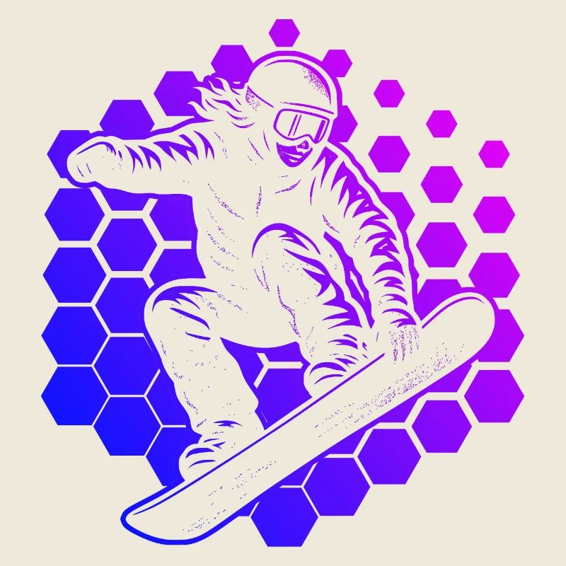 Motif de snowboard clair pour chaque jour