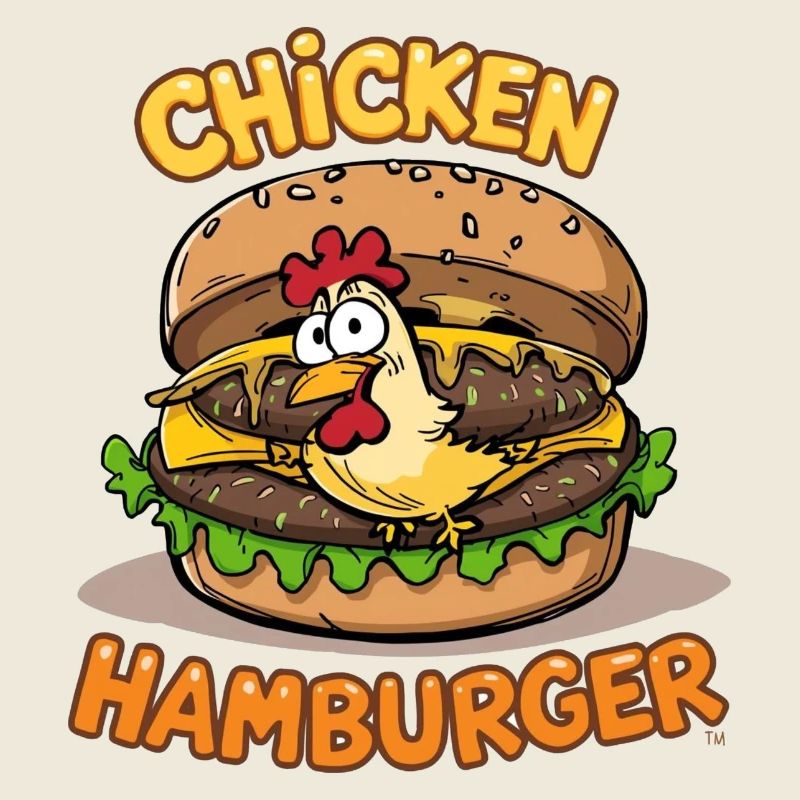 Chicken-Burger-Cartoon-Design
