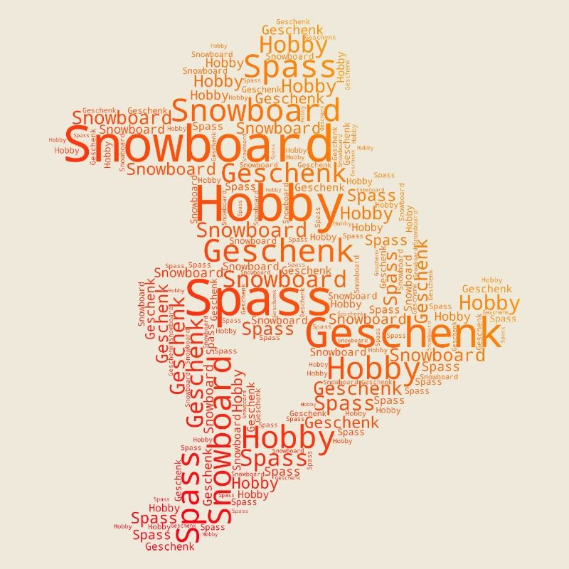 Message de snowboard clair