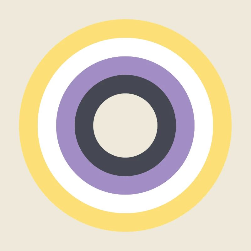 Concentric Ring Palette LGBTQ Non Binary