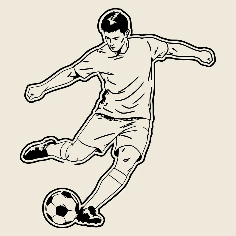 Fußball Spieler Schuss Torjäger Vektor