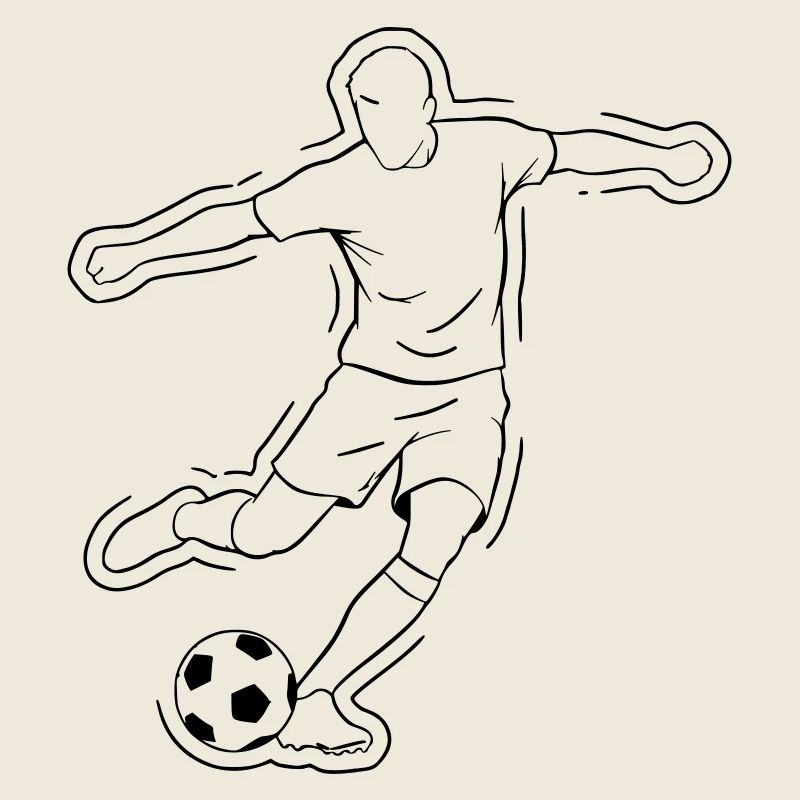 Fußball Dribbling Spieler Lauf Vektor
