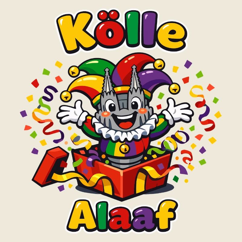 Clown drôle célèbre le carnaval à Cologne Alaaf