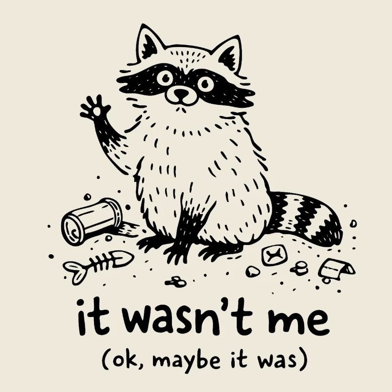 It Wasn’t Me Süßer Waschbär Spruch