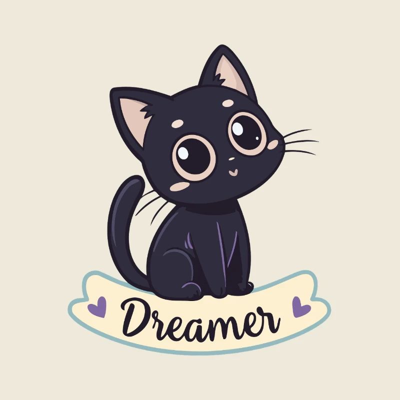 Chat Noir Reveur Kawaii