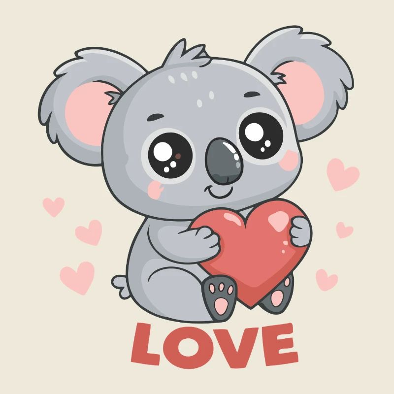 Koala Heart in Love