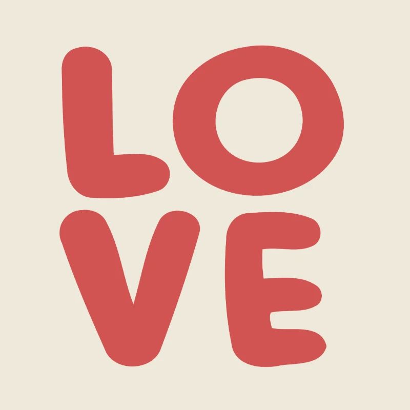 Love Soft Red Typografie