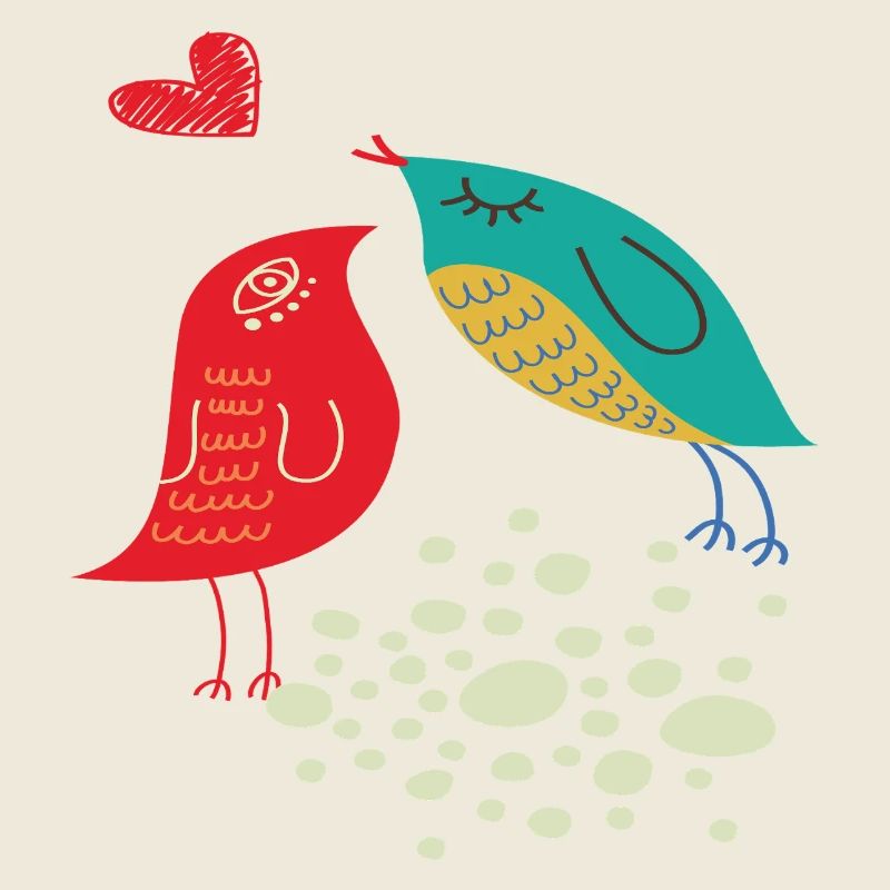 Oiseaux amoureux