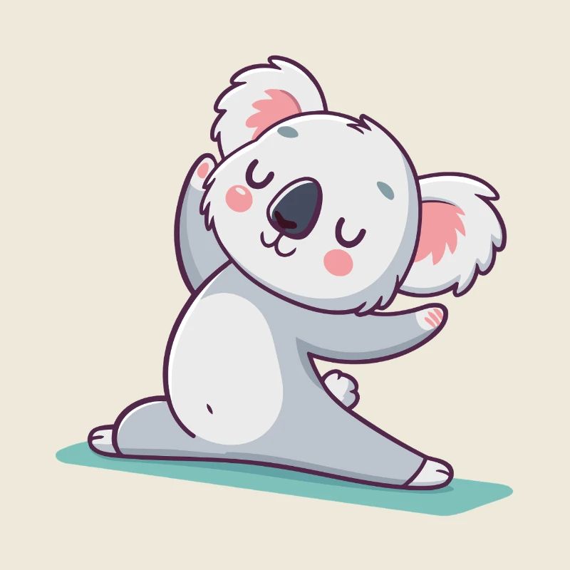 Koala Yoga pastel zen
