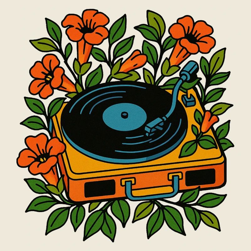 Platine vinyle botanique