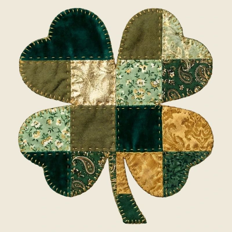 Patchwork Kleeblatt Quilt Stil