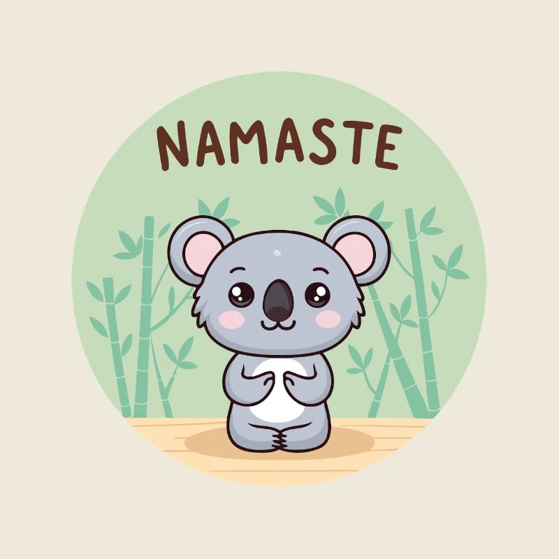 Koala Namaste Zen Circle