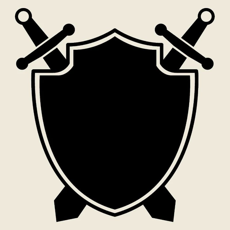 Mittelalterlicher Schild mit Schwert
