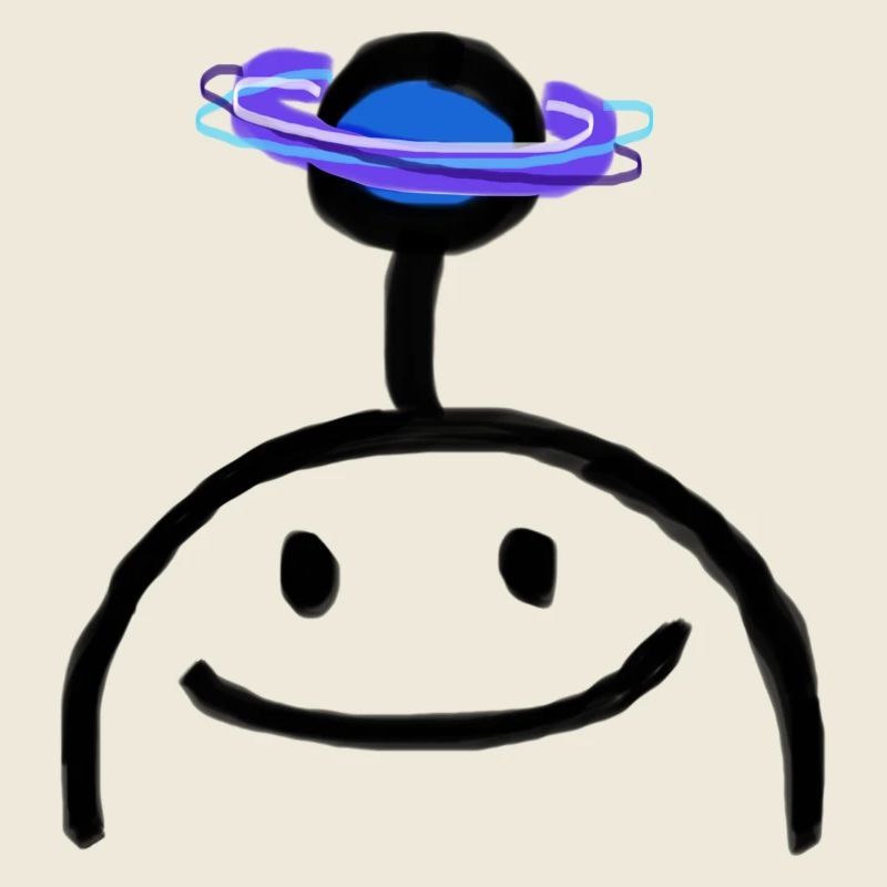 Neon Cosmos Ring around Blue Orb