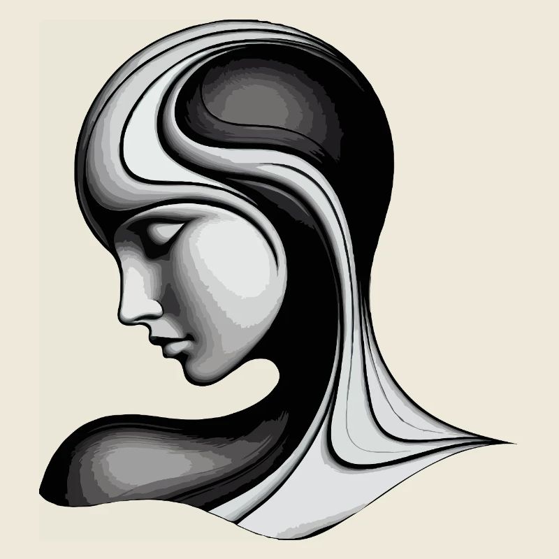 Stylized Woman Silhouette
