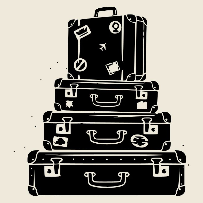 Suitcase Stack Vintage Travel
