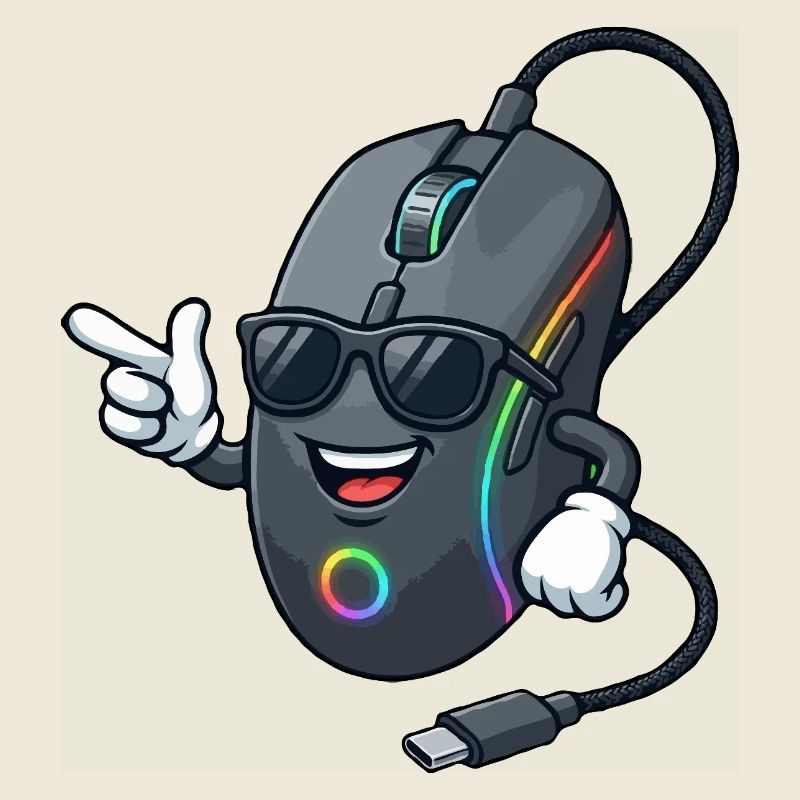 RGB Gaming Maus-Maskottchen