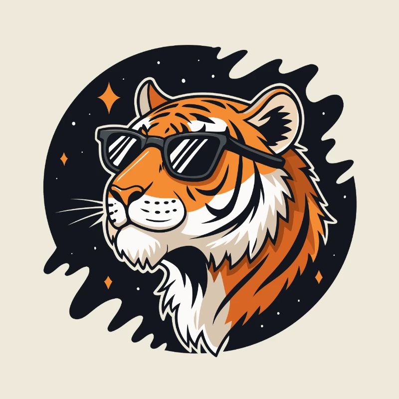 Kosmische Tigerbrille