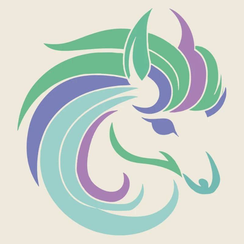 Pastel Dragon Silhouette