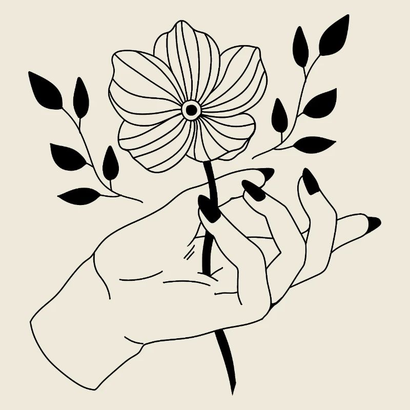 Fleur en main