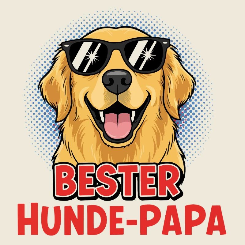  Bester Hunde-Papa Golden Retriever Pop Art