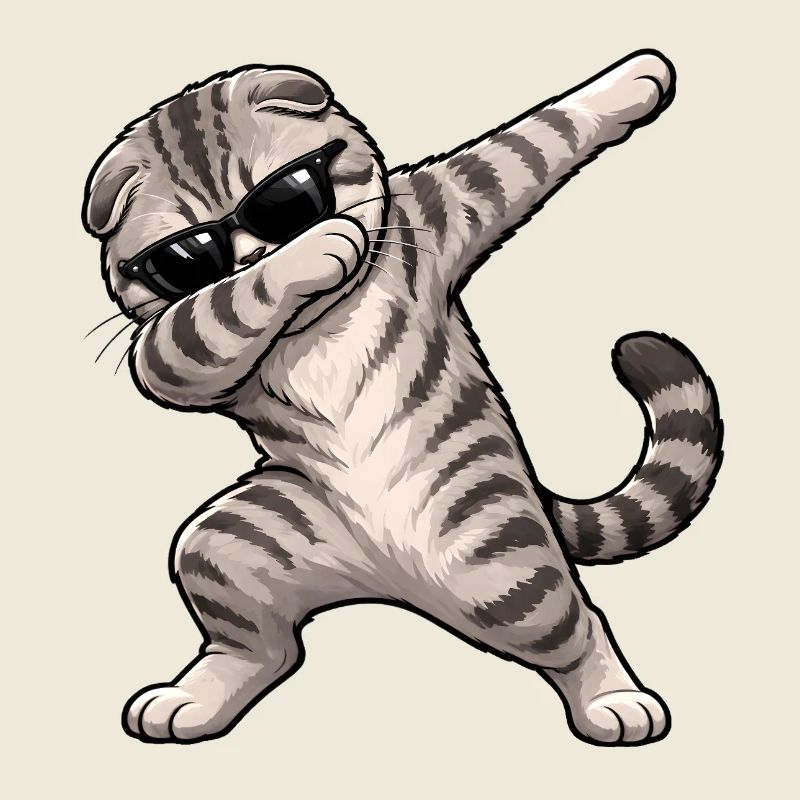Dabbing Scottish Fold