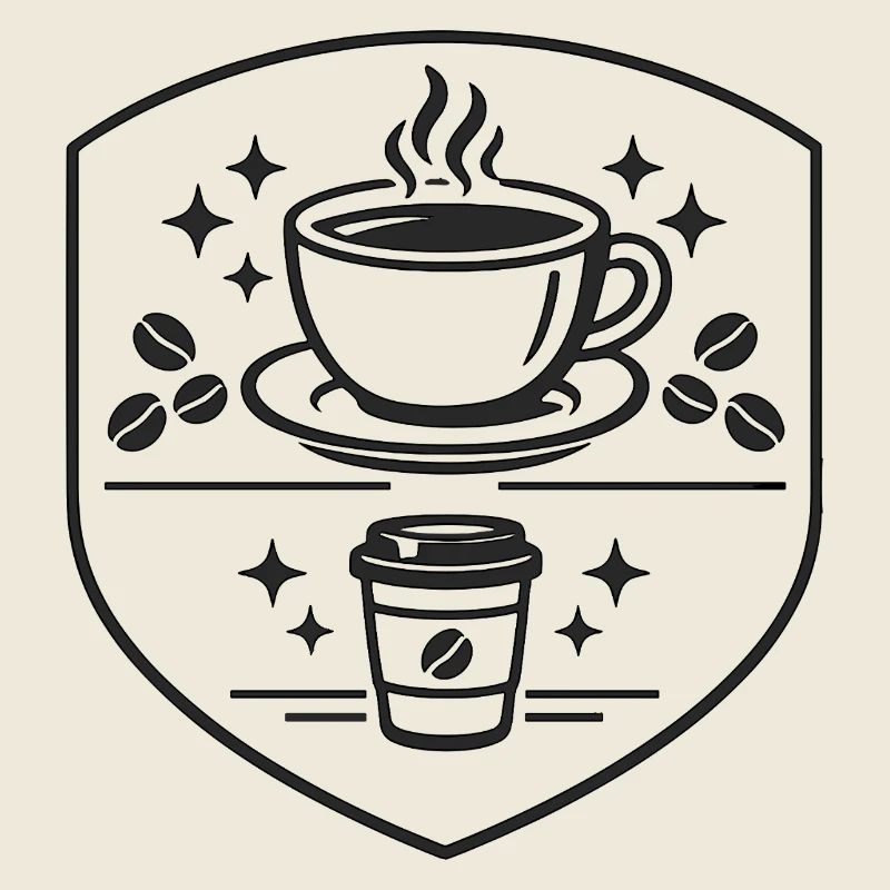 Kaffeekunst Schild-Logo