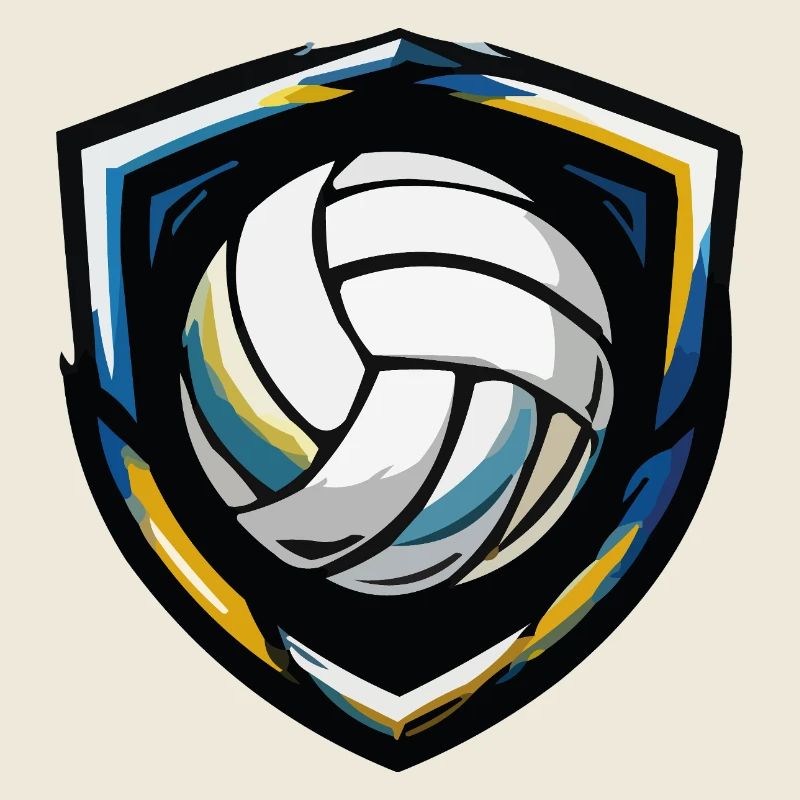 Volleyball Shield Emblem