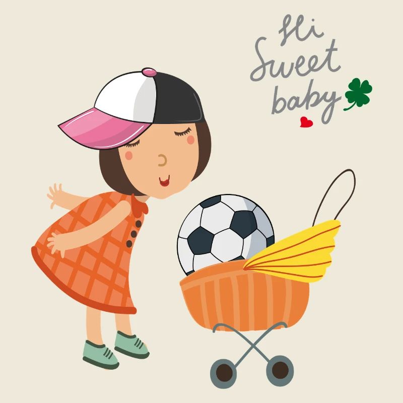 Kleines Mädchen mit Fußball