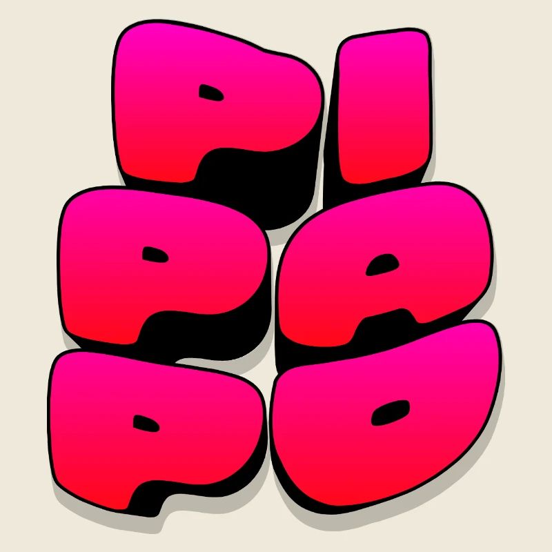 Pi Pa Po Pido Pop Gradient Block Font