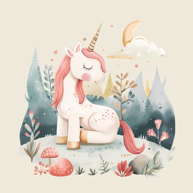 Une jolie licorne de conte de fées