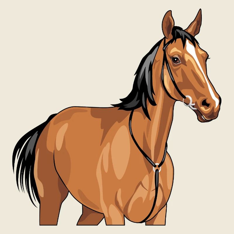 Portrait d’un cheval brun