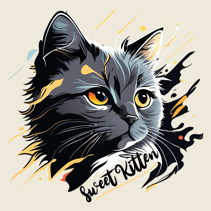 graues Kätzchen, Katze