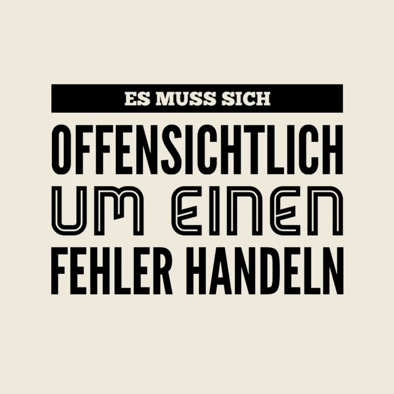 augenscheinlicher Fehler