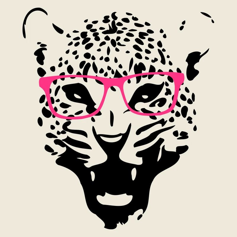Leopard nerd glasses 2c