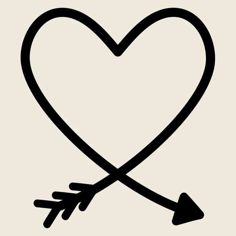 Coeur flèche amour amitié force idée cadeau