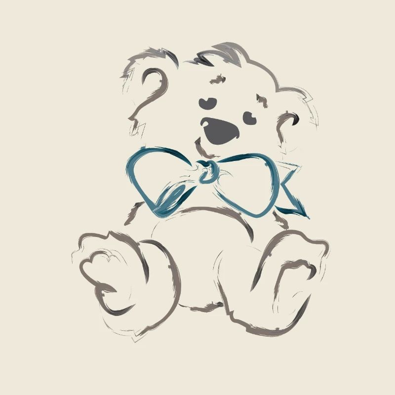 Teddybär mit Schleife