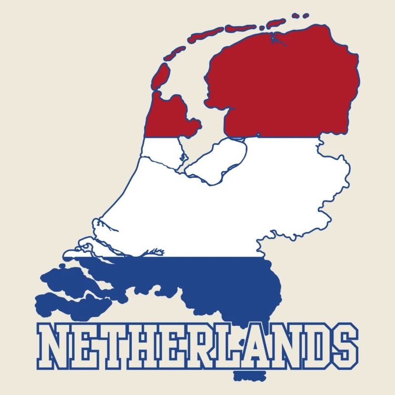 Silhouette de la carte du drapeau des Pays-Bas