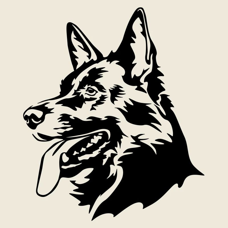 Tête de berger allemand