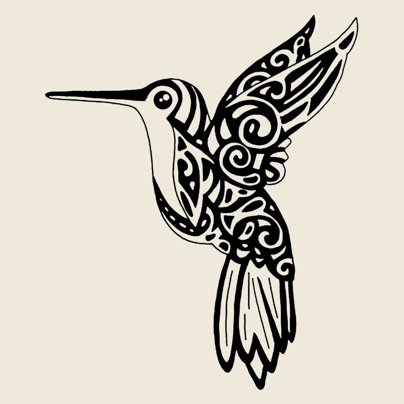 Schwarzer Kolibri-Vogel