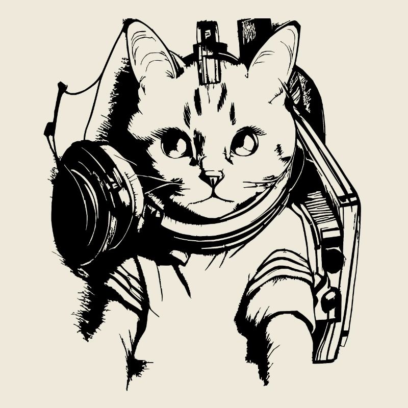 cool cat as DJ