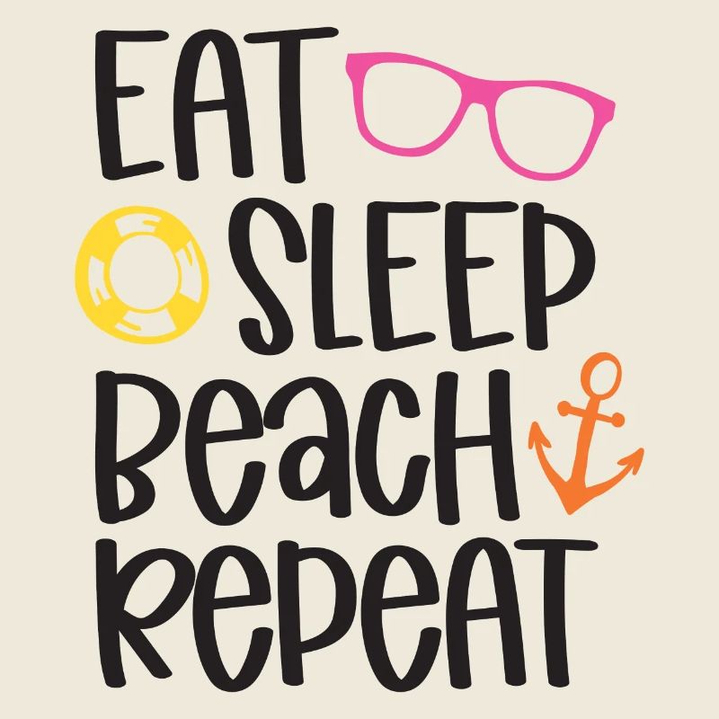 Manger dormir sur la plage répéter